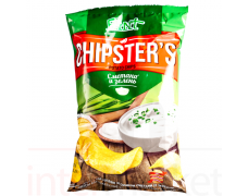Bulvių traškučiai FLINT CHIPSTER'S su grietine ir žalumynais 60g